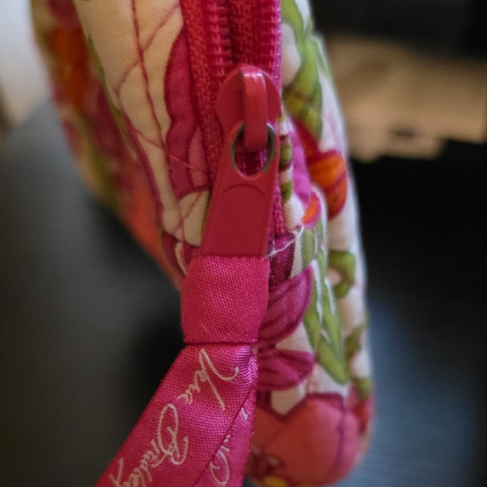 Vera Bradley Pink and Orange Floral Cosmetics Bag - Picture 5 of 5